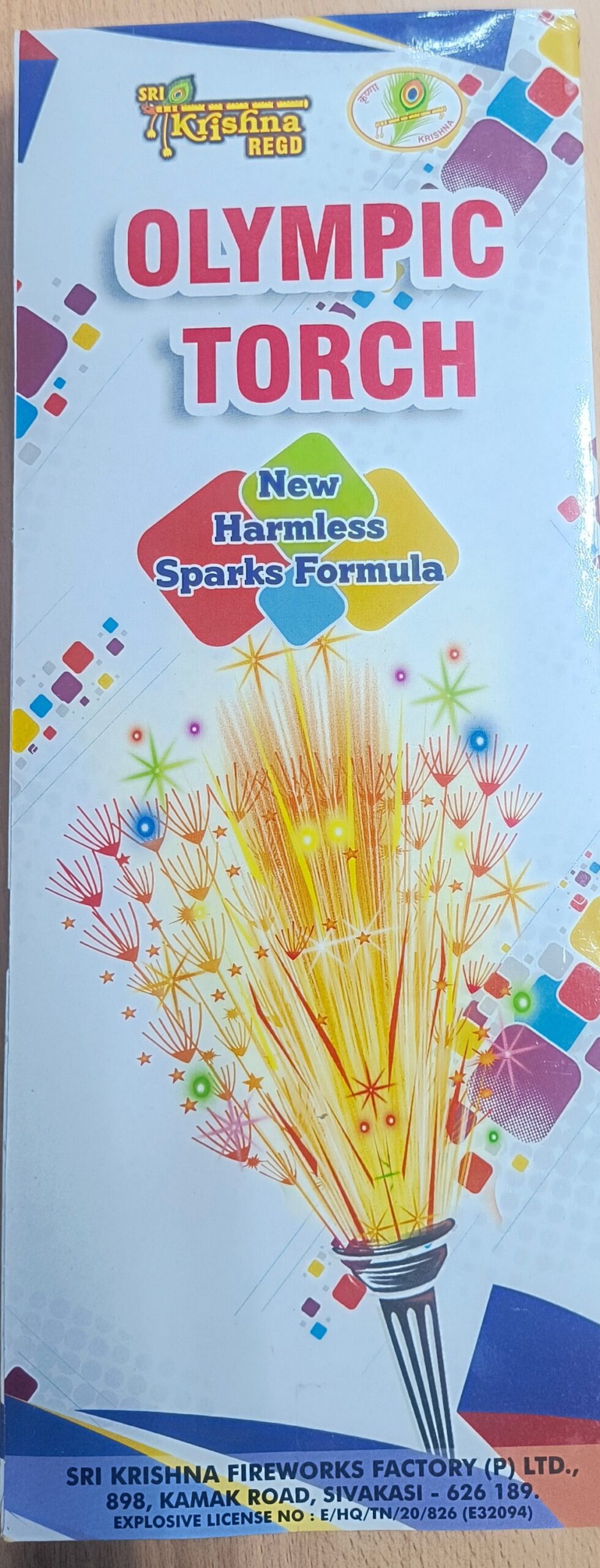 Olympic Torch | 5 Pcs | 1 Box<br>ஒலிம்பிக் டார்ச் ( Krishna Crackers )