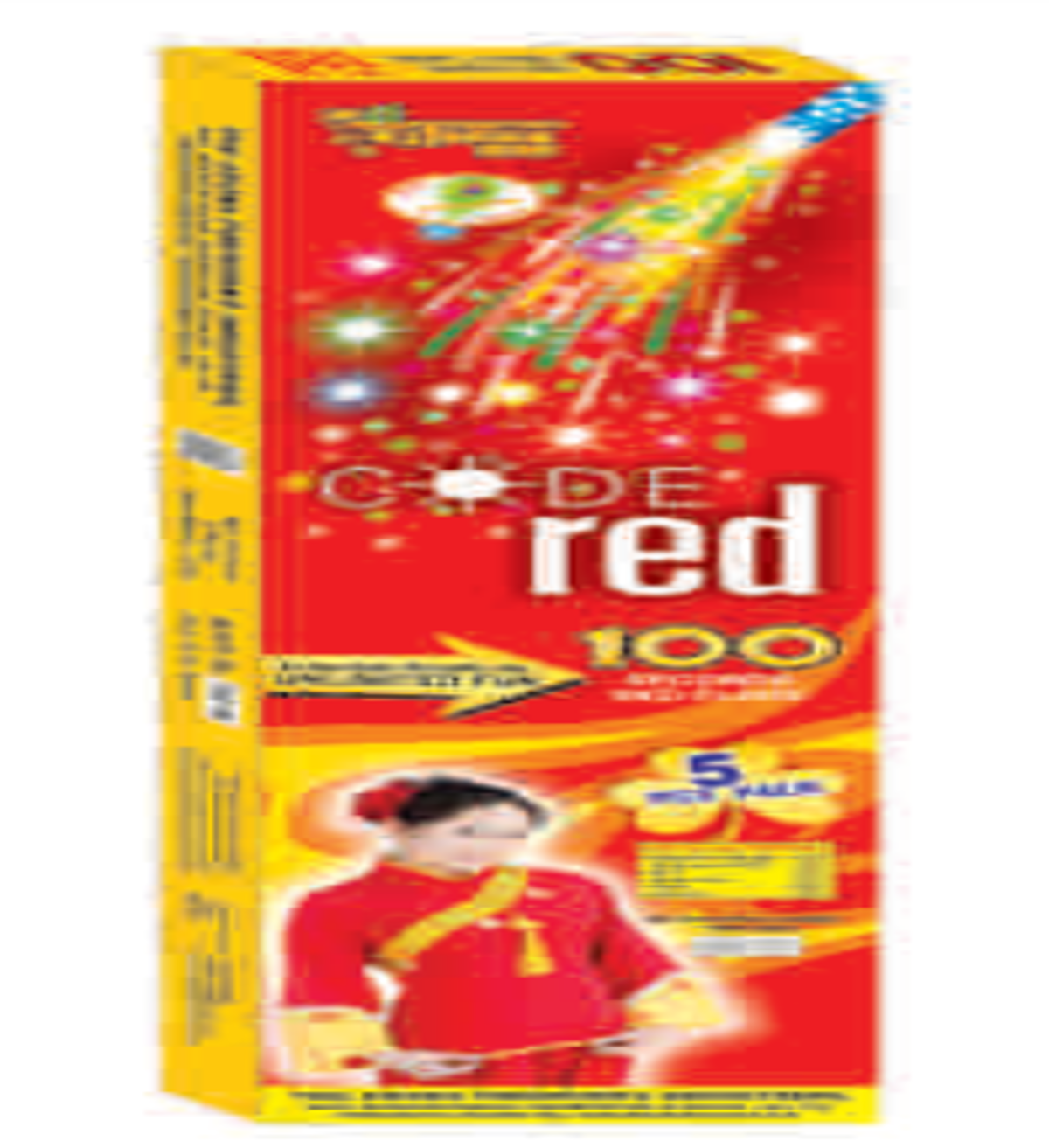 Red Flare ( 100 Seconds ) | 5 Pcs | 1 Box<br>ரெட் ஃளார் ( Krishna Crackers )